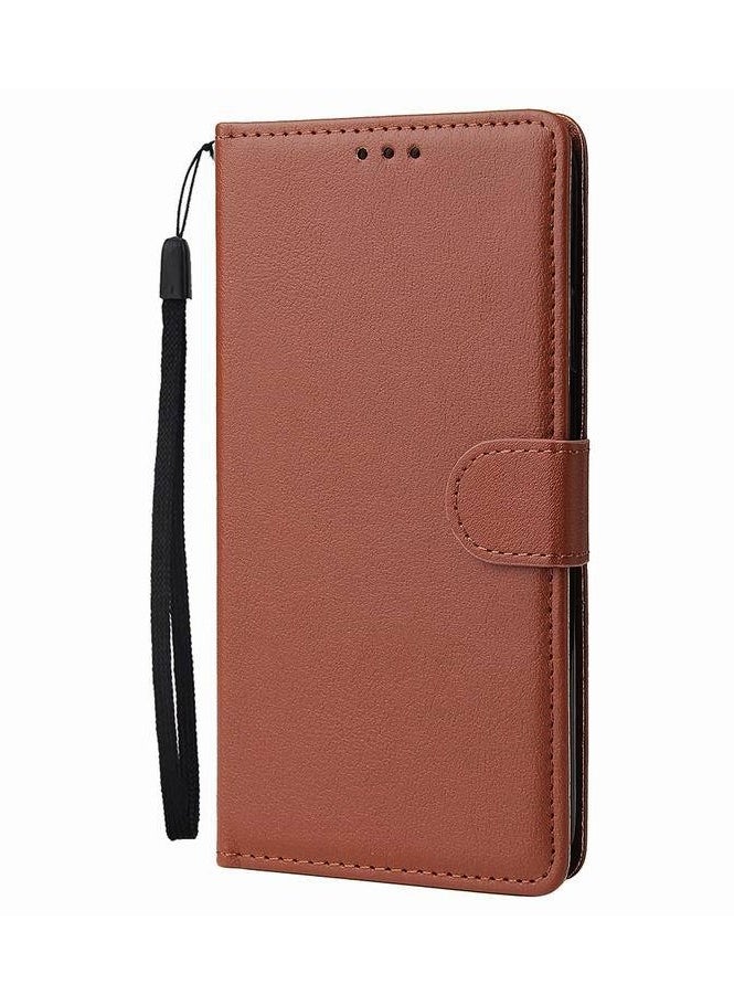 KUYING Leather Mobile Phone Cover with 3 Card Slots for Realme C3 and 6 