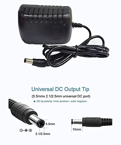 N.C 12 Volt 2A Power Adapter Supply, AC 100-240V to DC 12 V Power Supply Transformer Charger Wall Plug for DC12V Light Security CCTV Camera, Black, 8x5x3.3 cm - Image 3
