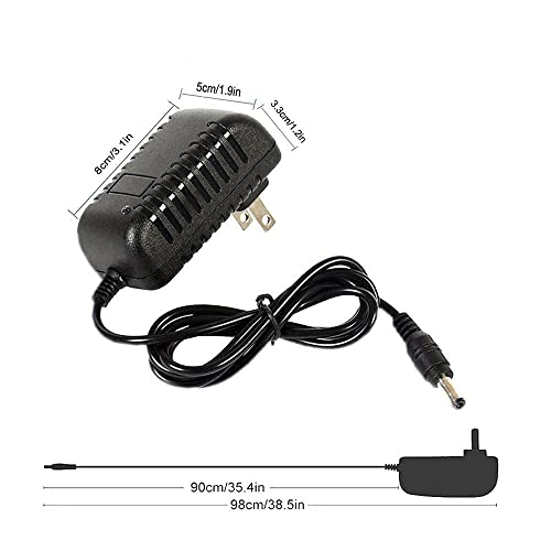 N.C 12 Volt 2A Power Adapter Supply, AC 100-240V to DC 12 V Power Supply Transformer Charger Wall Plug for DC12V Light Security CCTV Camera, Black, 8x5x3.3 cm - Image 4
