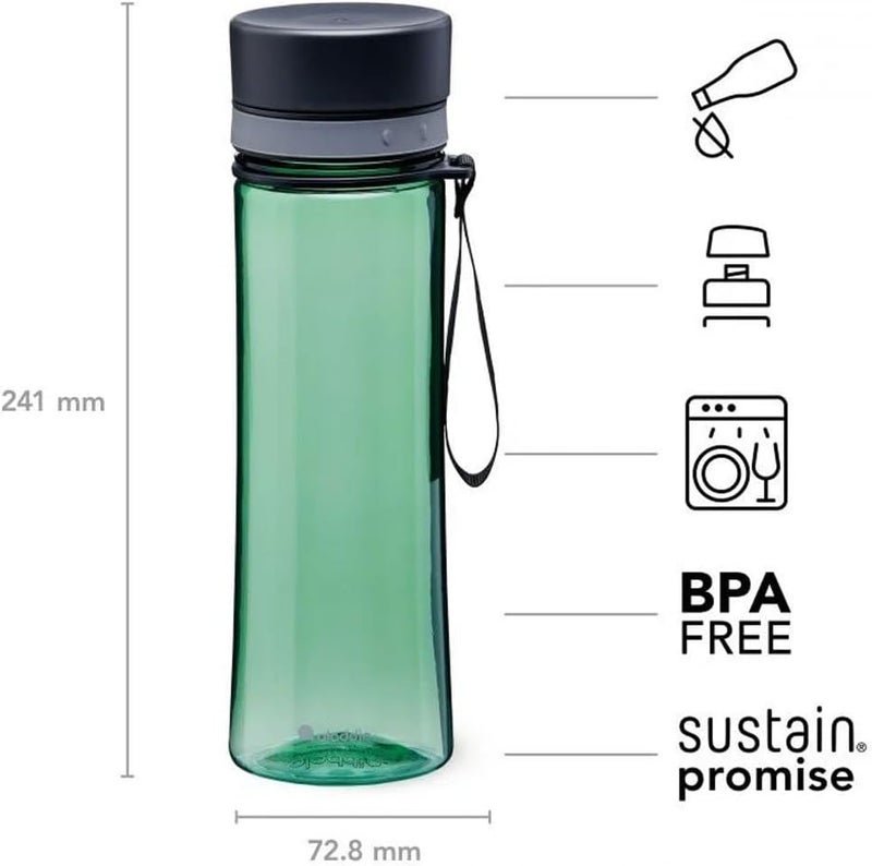 Aladdin Aveo 0.6L Leakproof Water Bottle in Basil Green - BPA-Free and Dishwasher Safe - Image 4