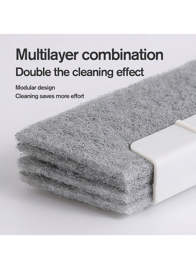 Window Cleaning Brush, Multi-functional Groove Cleaning Brush for Home Use 3 in 1 for Cleaning Window Track, Sliding Doors, Sill, Tile Lines, Shutters, Car Vents, Keyboards and Small Spaces