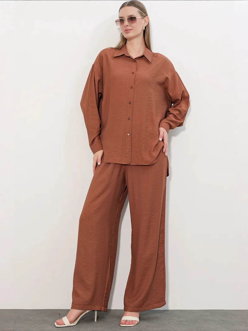BDART Textured Button-Up Long Sleeve Shirt