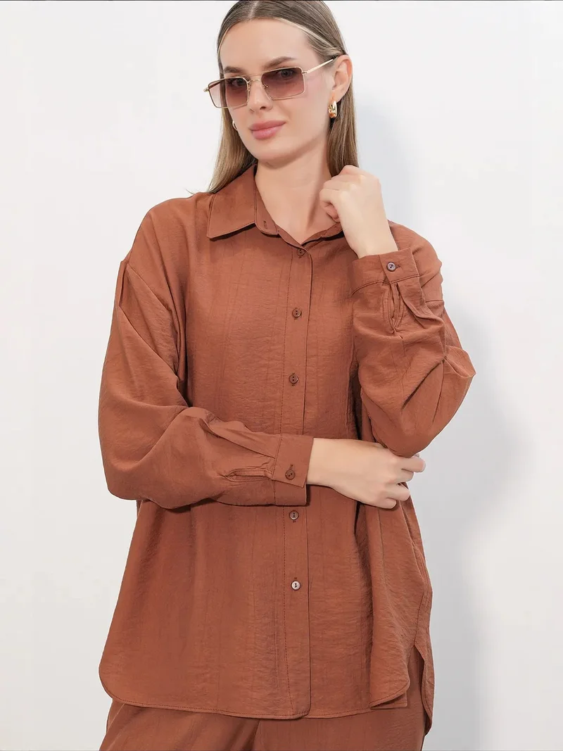 بيغ دارت BDART Textured Button-Up Long Sleeve Shirt