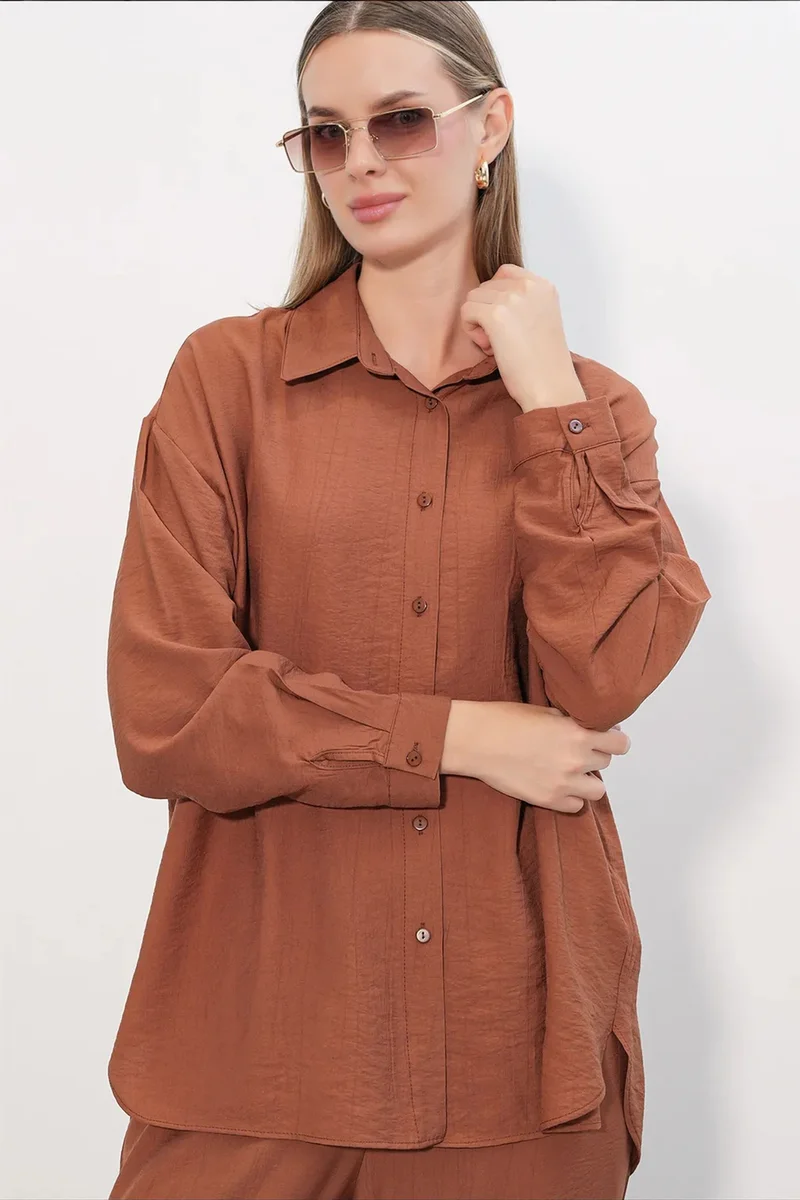 بيغ دارت BDART Textured Button-Up Long Sleeve Shirt