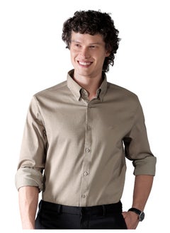 Beyoung Clay Beige Satin Shirt  - Image 4