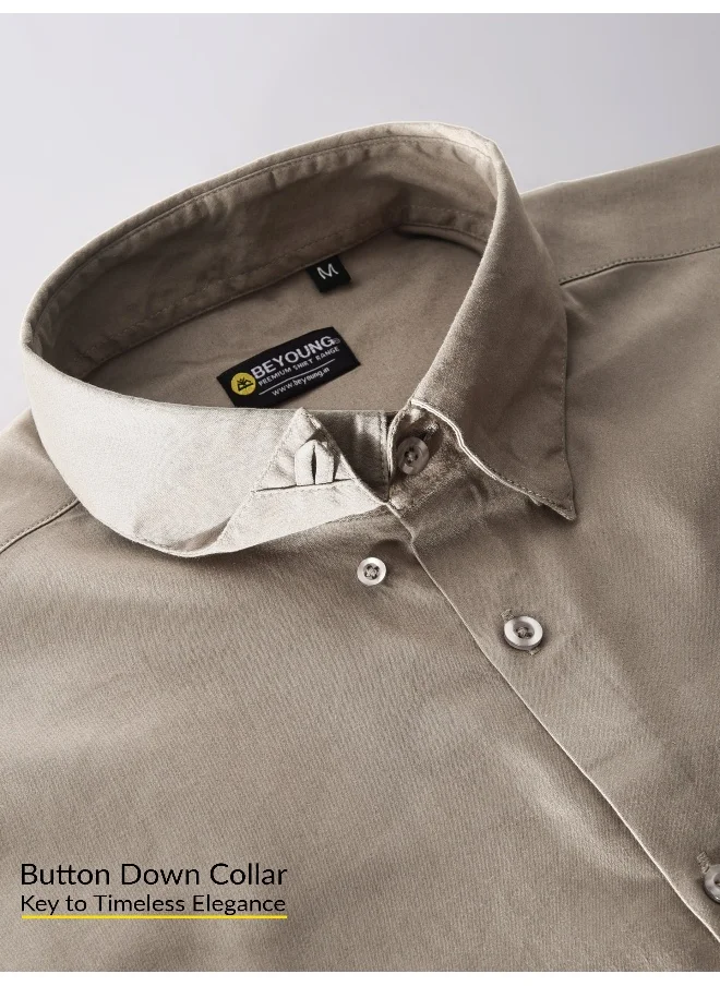 بيونغ Clay Beige Satin Shirt