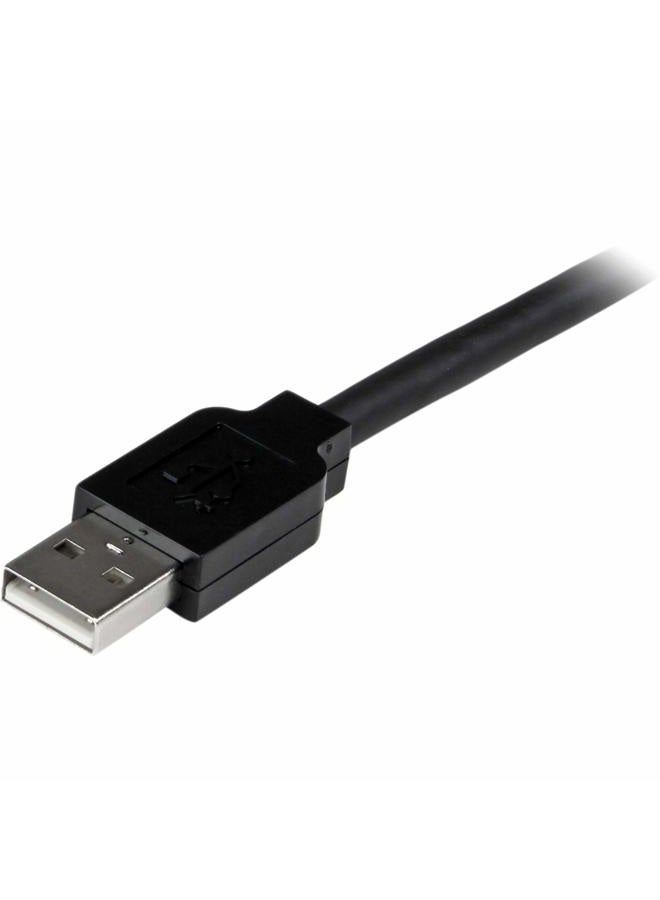 Startech.com 5m USB 2.0 Active Extension Cable M/F - 5 meter USB A Male to USB A Female USB 2.0 Repeater / Extender Cable - Black - 15ft, TAA (USB2AAEXT5M) - Image 3