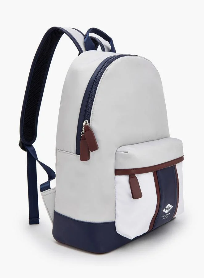 لي كوبر Colorblock Print School Backpack With Padded Straps - 33x20x43 CM