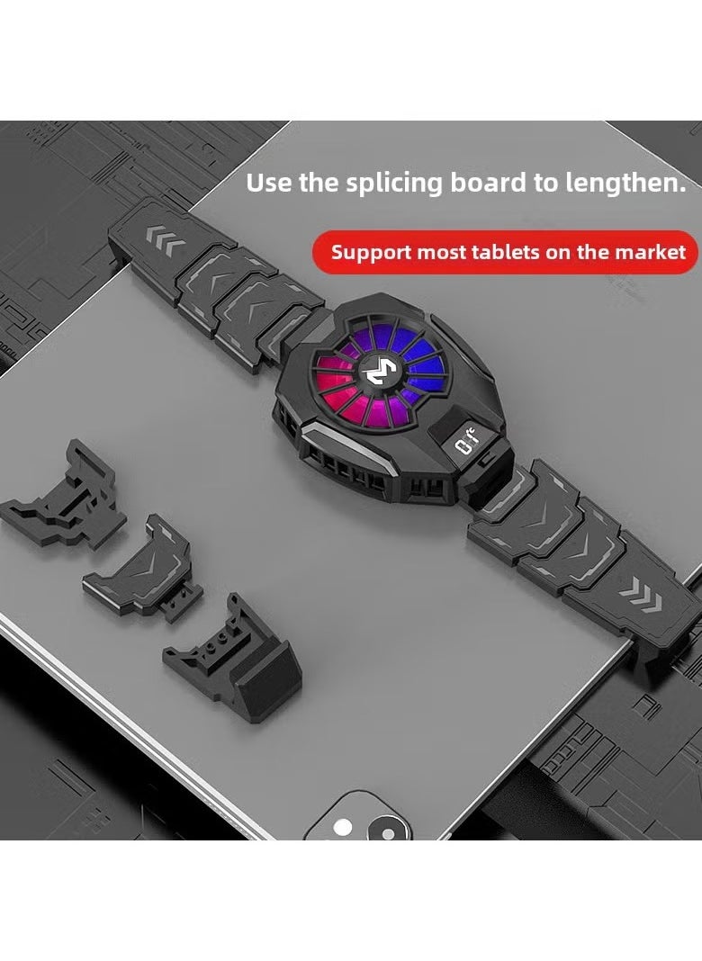 LIXES DLO5-FOR TABLET is A radiator suitable for SMARTPHONES and iPads.Semiconductor scattered cooling fan, supports 65-230mm wide smart phones.Powerful heat dissipation function and temperature display  - Image 3