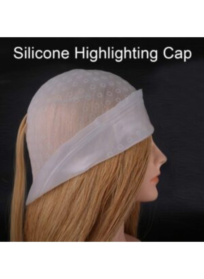 Perforated Silicone Hair Dye Bonnet with Hook Needle – Reusable Highlighting Cap for Precise Hair Coloring & Streaking - Image 4