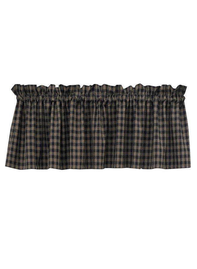 Park Designs Sturbridge Black Valance 72" x 14" - Image 1