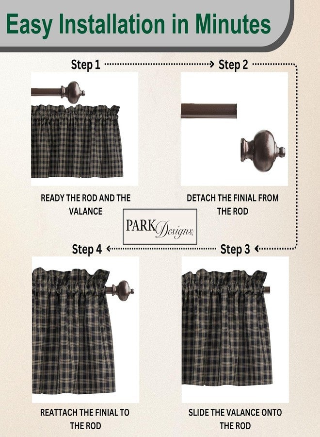 Park Designs Sturbridge Black Valance 72" x 14" - Image 4