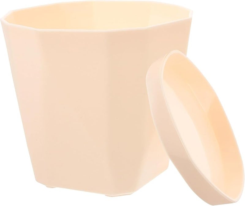 White Biodegradable Aloe Succulent Plant Pot with Tray for Indoor Patio Gardening - Image 1