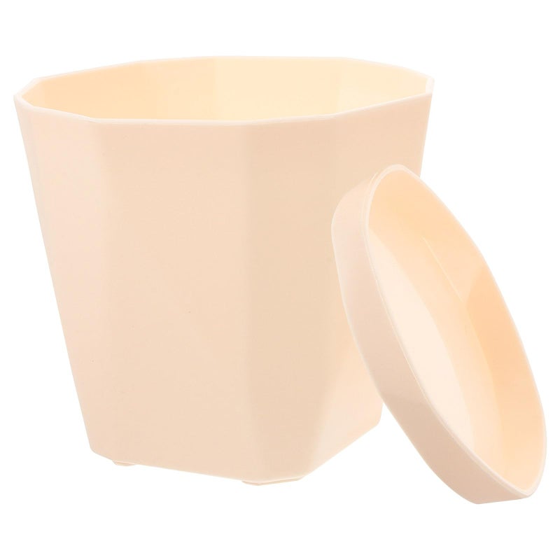 White Biodegradable Aloe Succulent Plant Pot with Tray for Indoor Patio Gardening - Image 2