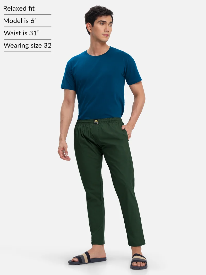 بيونغ بيجامة بلون أخضر زجاجي بقصة عادية