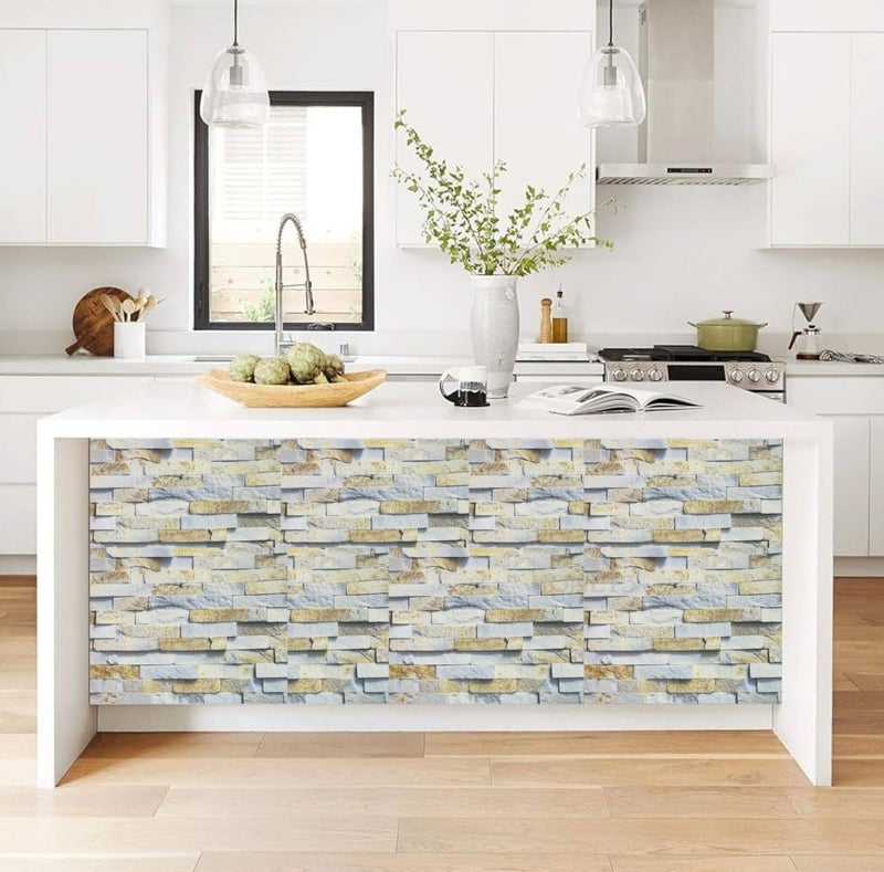 HOME13™ Wooden Wallpaper Peel and Stick Self Adheisve Removable Wood Grain Contact Paper Vinyl Decorative Wallpaper for Kitchen Desk Cabinets Shelf Drawers Liner (16 x 52 Inch, Brick Grey Wooden) - Image 3