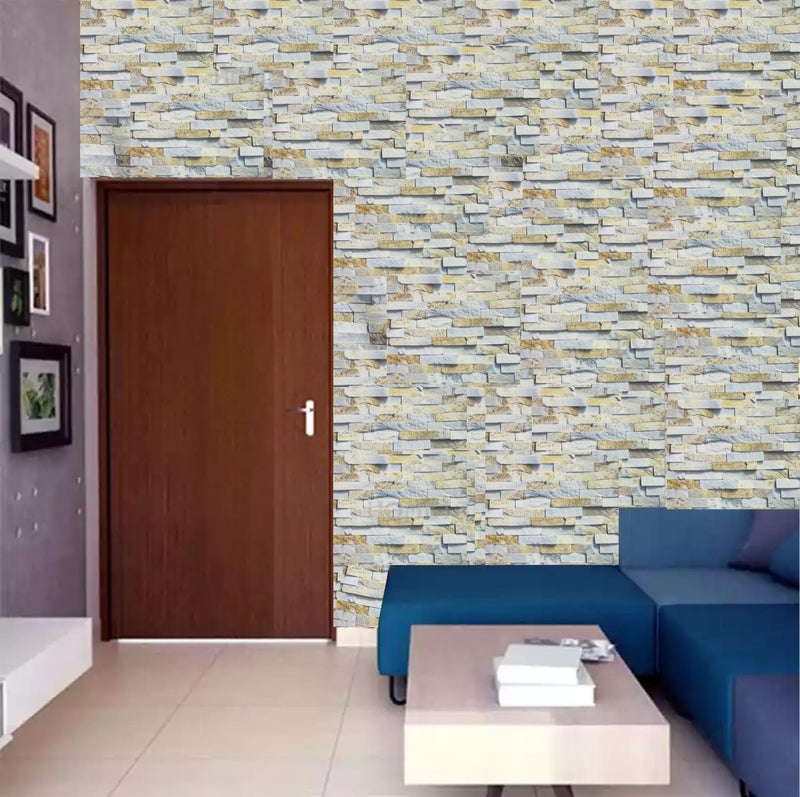 HOME13™ Wooden Wallpaper Peel and Stick Self Adheisve Removable Wood Grain Contact Paper Vinyl Decorative Wallpaper for Kitchen Desk Cabinets Shelf Drawers Liner (16 x 52 Inch, Brick Grey Wooden) - Image 4