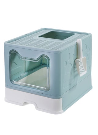 Foldable Cat Litter Box with Lid, Enclosed Cat Potty, Top Entry Anti-Splashing Cat Toilet, Easy to Clean, Large - pzsku/Z09F7504E56F458EB43A8Z/45/_/1681957693/956bd432-7423-424d-bf22-adcd6940a503