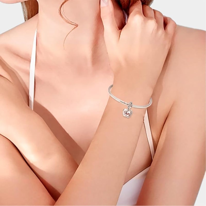 H.ZHENYUE Winnie Characters S925 Silver Charm for Bracelet Necklace Sterling Silver Dangles for Women - Image 4