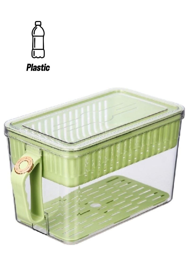 Felli Refrigerator Container with Handle Green and Clear 29 cm Y1K110210-SG