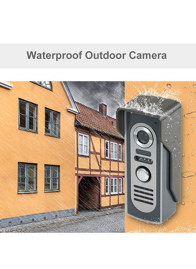 OWSOO - OWSOO 7-inch Color Video Door Phone Doorbell Intercom Kit Touch Screen Waterproof Outdoor Camera Indoor Monitor Night Vision Home Security - Image 1