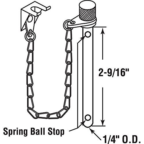 Defender Security Prime-Line S 4066 Sliding Patio Door Lock Pin, 2-5/8 In., Steel Pin, Chrome Finish (Single Pack) - Image 2