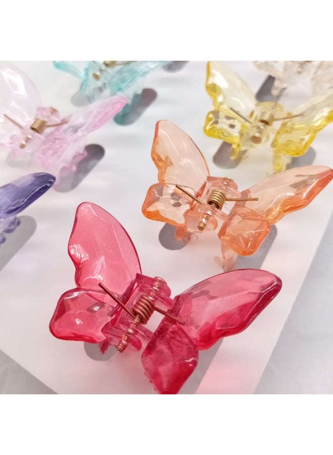 Akarm 8 Pcs Clear Butterfly Hair Clips for Girls - Transparent Crystal Colors - Cute Fashion Hair Accessories Set - Image 4