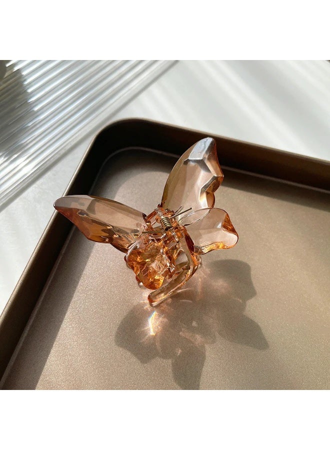 Akarm 8 Pcs Clear Butterfly Hair Clips for Girls - Transparent Crystal Colors - Cute Fashion Hair Accessories Set - Image 5