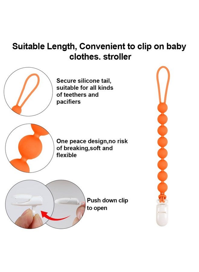 AmazingM Baby Food Grade Silicone Teether Toy with One Piece Design Pacifier Clip Holder,Teething Pain Relief Toys Gift Set for 3 Months+ Boys and Girls,Freezer Safe,BPA Free. (Sushi) - Image 3