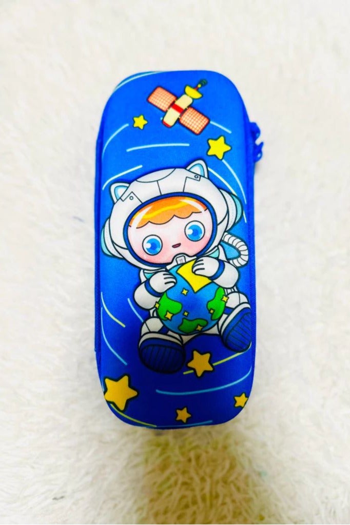 29-piece school supplies set (astronaut pencil case + 4 highlighter pens + 12 color pencils + 6 erasable gel pens + lipstick eraser + 15cm cartoon ruler + 3 dry pens + corrector correction tape) - Image 5