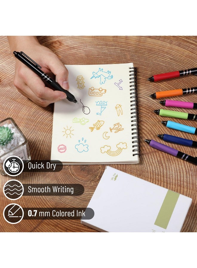 Mr. Pen- Retractable Gel Pens, 8 Pack, Vibrant Barrels, Fast Dry, Colorful Ink Gel Pens Fine Point 0.7mm, Retractable Pens, Cute Pens, Gel Ink Pens, Aesthetic Pens for Journaling Fine Tip Pens - Image 3