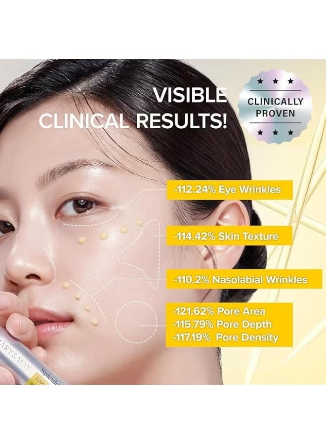 MARY & MAY Mary&May Spicule Retinol PDRN Cream - Korean Face Moisturizer with Marine Spicules & Nano Liposome Retinol - Pore Texture Firming Treatment, Ceramide Panthenol for Sensitive Skin, 15g / 0.5 oz - Image 5