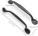ZAUYX 10 Pack 8 Inch 203mm Hole Center Black Iron Cabinet PullsAntique Black Rustic Drawer Pulls Hammered Cabinet Handles Kitchen Cabinet Hardware Vintage Pulls for Drawers - Image 2