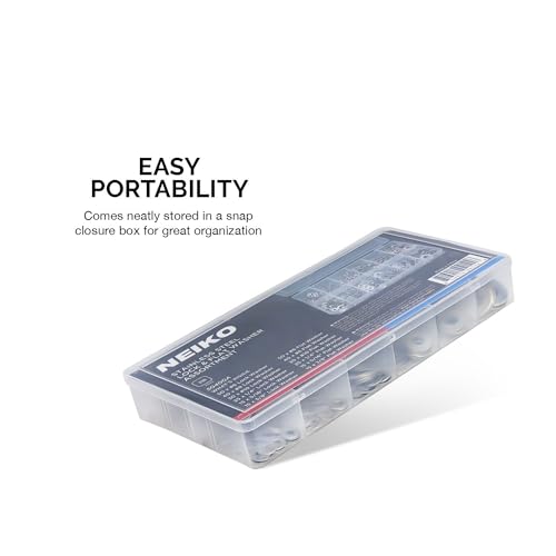 NEIKO 50400A Stainless Steel Lock and Flat Washer Assortment | 350 Piece Set | 12 Different Sizes in Spring Lock and Flat Design | Prevent Loose Fasteners - Image 4