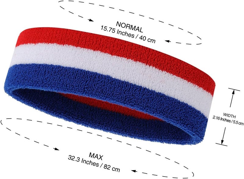 أون أب جو أونوبجو عصابة عرق للرجال والنساء - 3 قطع / 6 قطع / 12 قطعة عصابات رياضية لنقل الرطوبة رياضي قطني فوطي عصابة عرق عصابة ماصة للعرق - Image 3