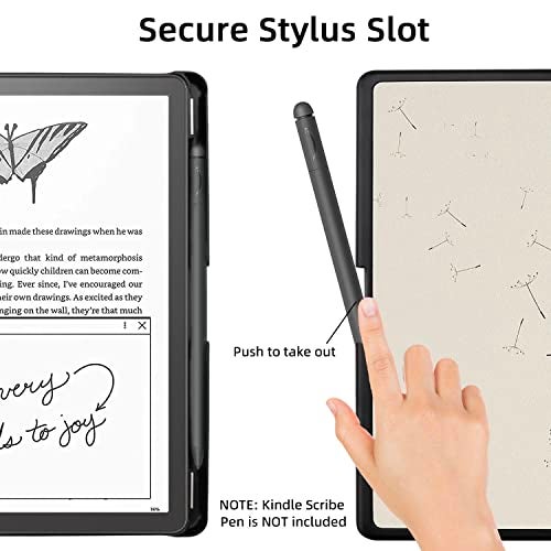 WALNEW Case Cover for 10.2-inch Kindle Scribe (2024/2022 Released), Smart PU Leather Cover with Pen Holder and Auto Wake/Sleep for 10.2" Amazon Kindle Scribe E-Reader (Dandelion) - Image 2