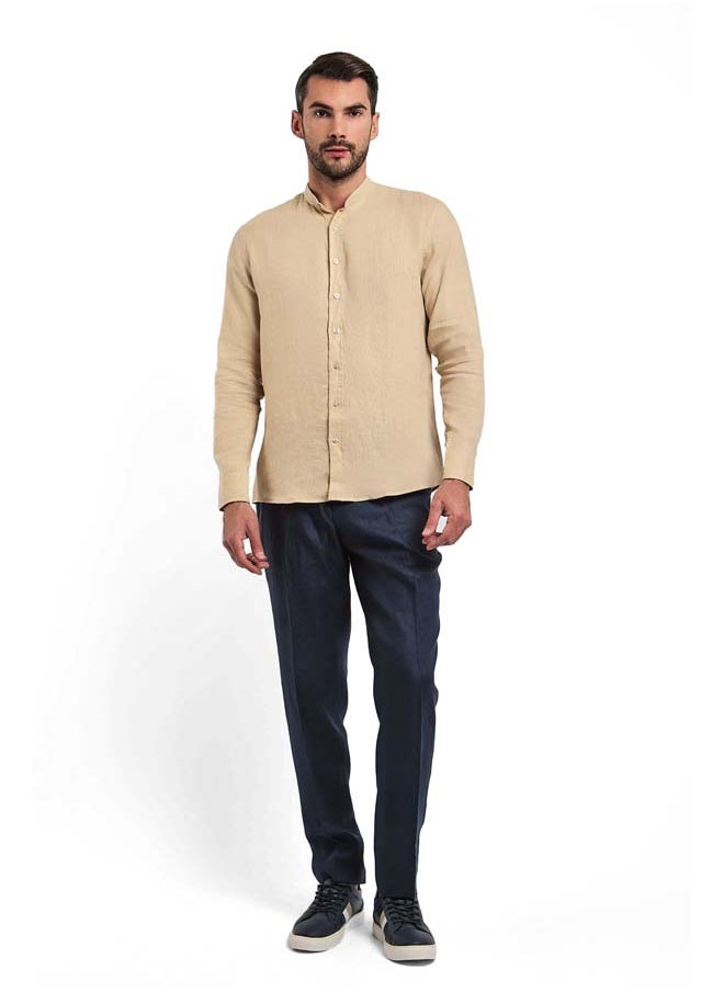 Fancy Mandarin Collar Linen Shirt With Long Sleeves - pzsku/Z09F7D23D2A17F488CBE8Z/45/_/1714328796/5c9da94f-60fd-449f-afc8-c585bb55de8f