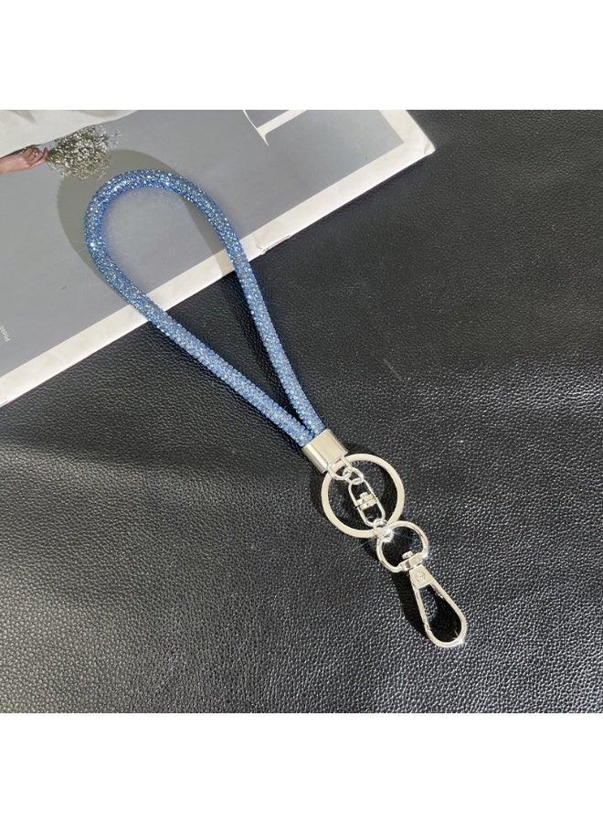 NIBEMINENT Super Cute Beaded Phone Charm – Trendy Phone Chain Wrist Strap, Shining Beads Chain Lanyard for Cell Phone
