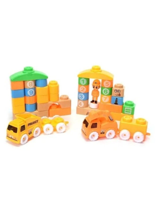 57 Pieces Kids Building Blocks Set | Building Blocks for Kids | Construction Blocks | 57 Piece Building Toy | Educational Building Blocks | STEM Building Toy | Montessori Building Blocks | Creative Building Blocks | Colorful Building Blocks | Construction Toy | Construction Vehicle Toy | Construction Truck Set | Construction Equipment Toy | Excavator Toy | Bulldozer Toy | Cement Mixer Toy | Construction Site Playset | Little Engineer Toy | Construction Worker Figures | Building Blocks with Figures | Number Blocks | Number Learning Toy | Educational Number Blocks | Learning Through Play | Fine Motor Skills Toy | Imaginative Play Toy | Hand-Eye Coordination Toy | Kids Educational Toy | Building Toy for Boys | Building Toy for Girls | Preschool Building Blocks | Toddler Building Blocks | Kids Building Set | Building Blocks Backpack | Transparent Backpack Building Blocks | Building Blocks with Backpack | 57 Piece Construction Set - Image 3