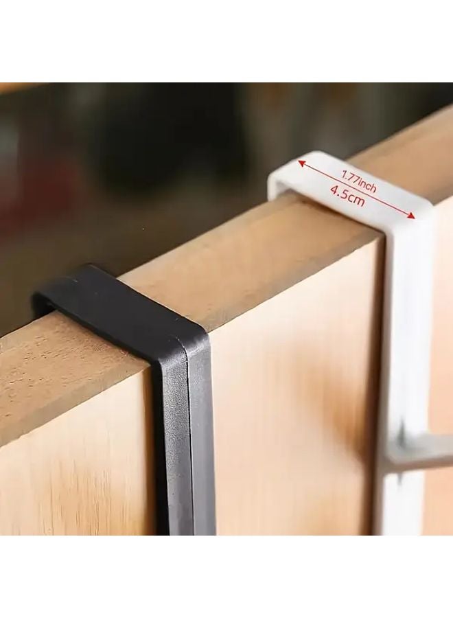 3Pcs Black Over The Door Hooks Storage Rack Organizer For Bathroom Bedroom Wardrobe - Image 4