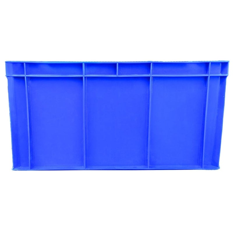 SINGHAL Multipurpose Heavy Duty Big Blue Portable Plastic Crate Pack of 2 Crates for storage Shelf Basket for Large Storage Bin Vegetable Fruit Fish Milk - Image 5