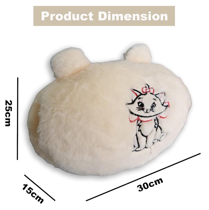 PSEUDO ® Home Cradle Arm, Breastfeeding and Bottle Feeding Head Support, Nursing, Supersoft Fur Cozy Cradle Arm for Feeding Baby Travel-Friendly and Washable (Beige) - Image 2
