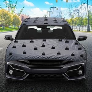 Spaiko Grey Car Spikes Cover Bonnet + Roof Dog Protection Cover with Spikes Full Protection from Dog, Monkeys and Animals (Heavy Duty, Grey, Set of 2 Bonnet + Roof) - Image 2