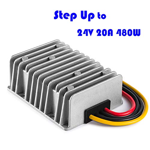 MGGi Waterproof DC/DC Converter 12V Step Up to 24V, Boost Converter 20A 480W Voltage Regulator, Power Adapter Voltage Booster,Power Supply Module Boost Transformer for Car Truck Vehicle Boat - Image 2