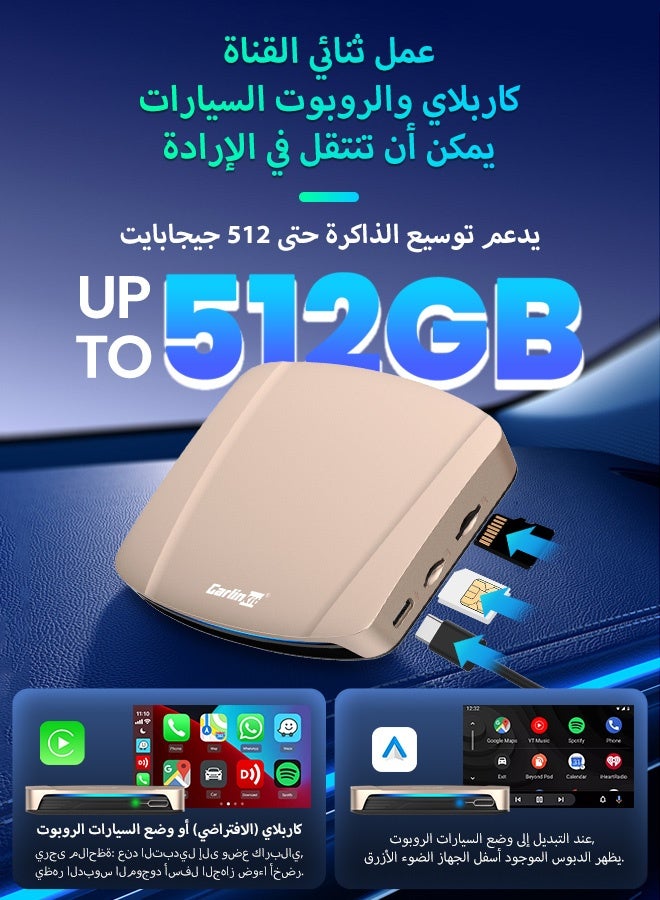 Carlinkit 2026 Android 15 Qualcomm SM6350 AI Box 8GB RAM+128GB ROM Wireless Carplay Car 4G Streaming Box Wireless Android Auto FOTA Upgrade Netflix Youtube - Image 5