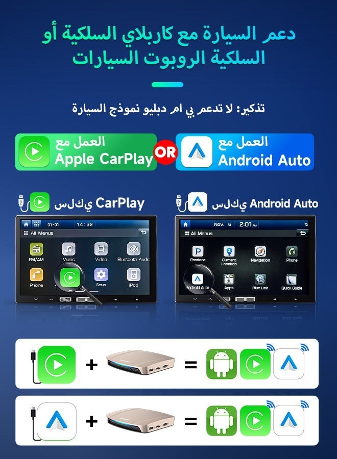 Carlinkit 2026 Android 15 Qualcomm SM6350 AI Box 8GB RAM+128GB ROM Wireless Carplay Car 4G Streaming Box Wireless Android Auto FOTA Upgrade Netflix Youtube - Image 2