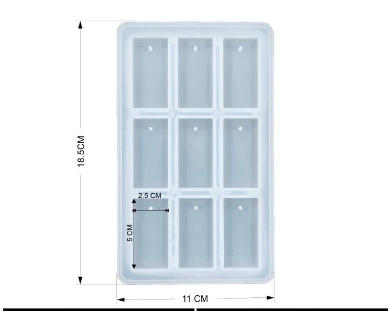 Artool ARTOOL Square Silicone Resin Mold for DIY Earrings Keychain and multiuse Epoxy Resin Art Mould Set of 1 (A75) - Image 3
