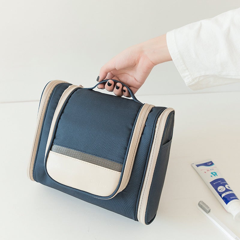 Floss Portable Large Capacity Storage Bag For Business Travel Portable Women'S Cosmetic Bag New Double Opening Toiletry Bag - Image 2
