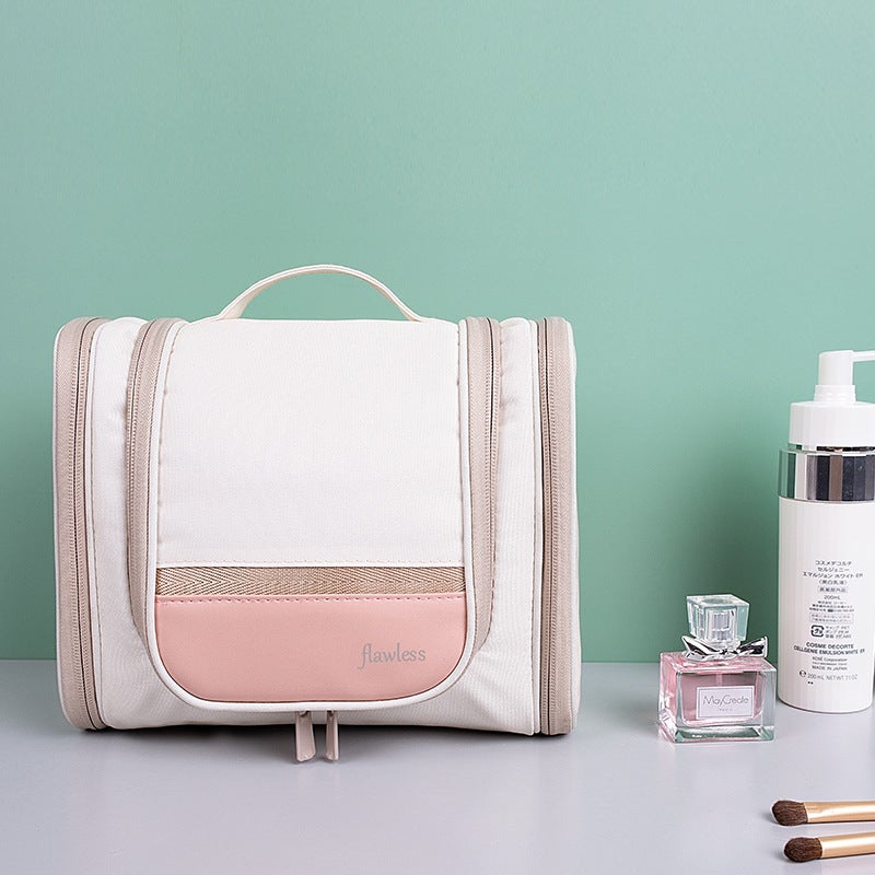Floss Portable Large Capacity Storage Bag For Business Travel Portable Women'S Cosmetic Bag New Double Opening Toiletry Bag - Image 3