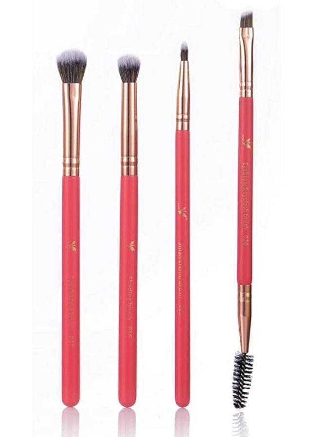 daroge 10 Pieces Professional Makeup Brush Set Pink/Gold - Image 5
